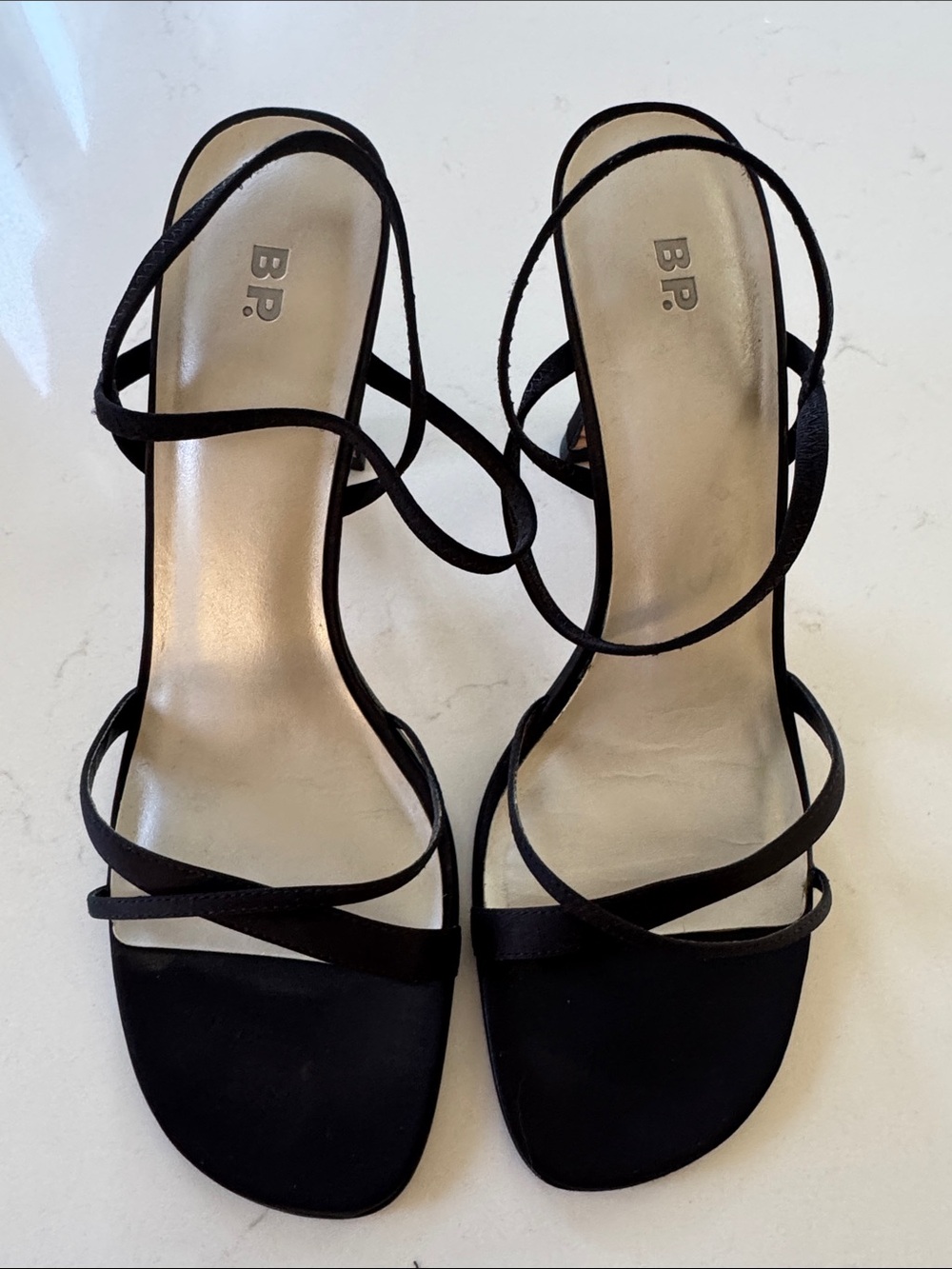 BP Black Strappy Sandal Heels 
Sz: 11